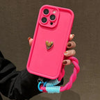 Lanyard Heart Design Silicone iPhone Case - Viexta