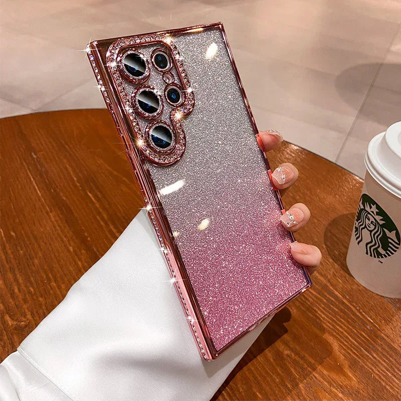 Glitter Magnetic Bracket Samsung Phone Case - Viexta