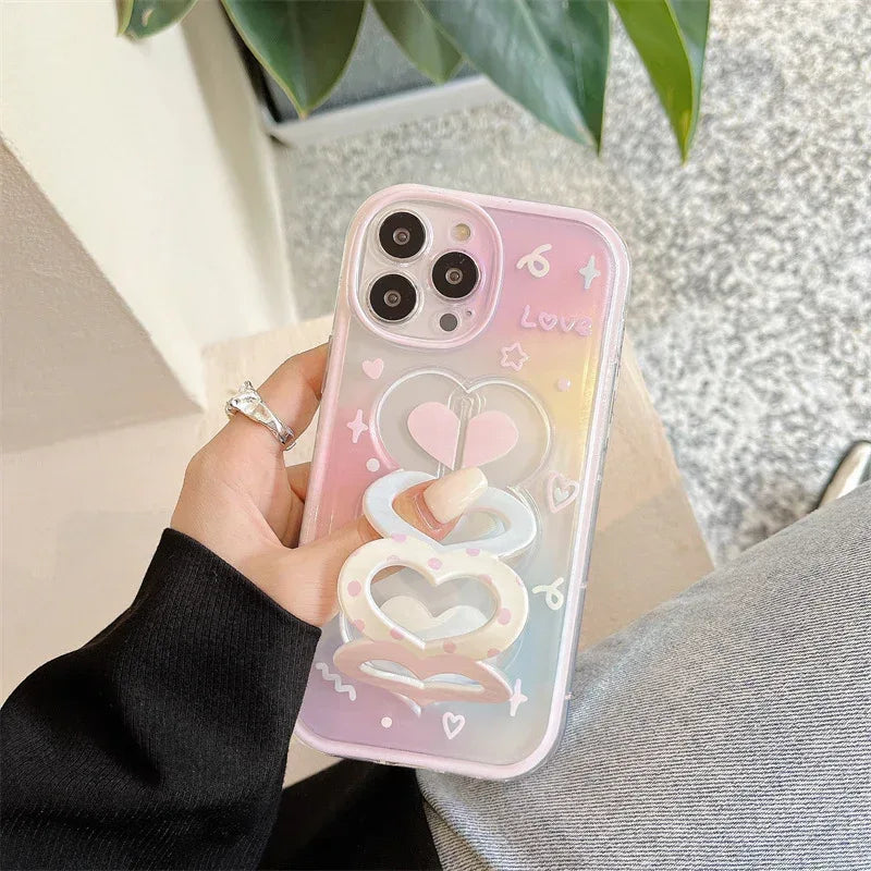 Gradual Love Wrist Strap Silicone iPhone Case - Viexta
