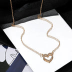 Rhinestone Diamond Multi-layer Necklace - Viexta