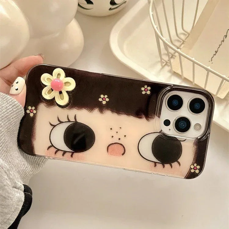 Cute Cartoon Adorable Eyes iPhone Case - Viexta