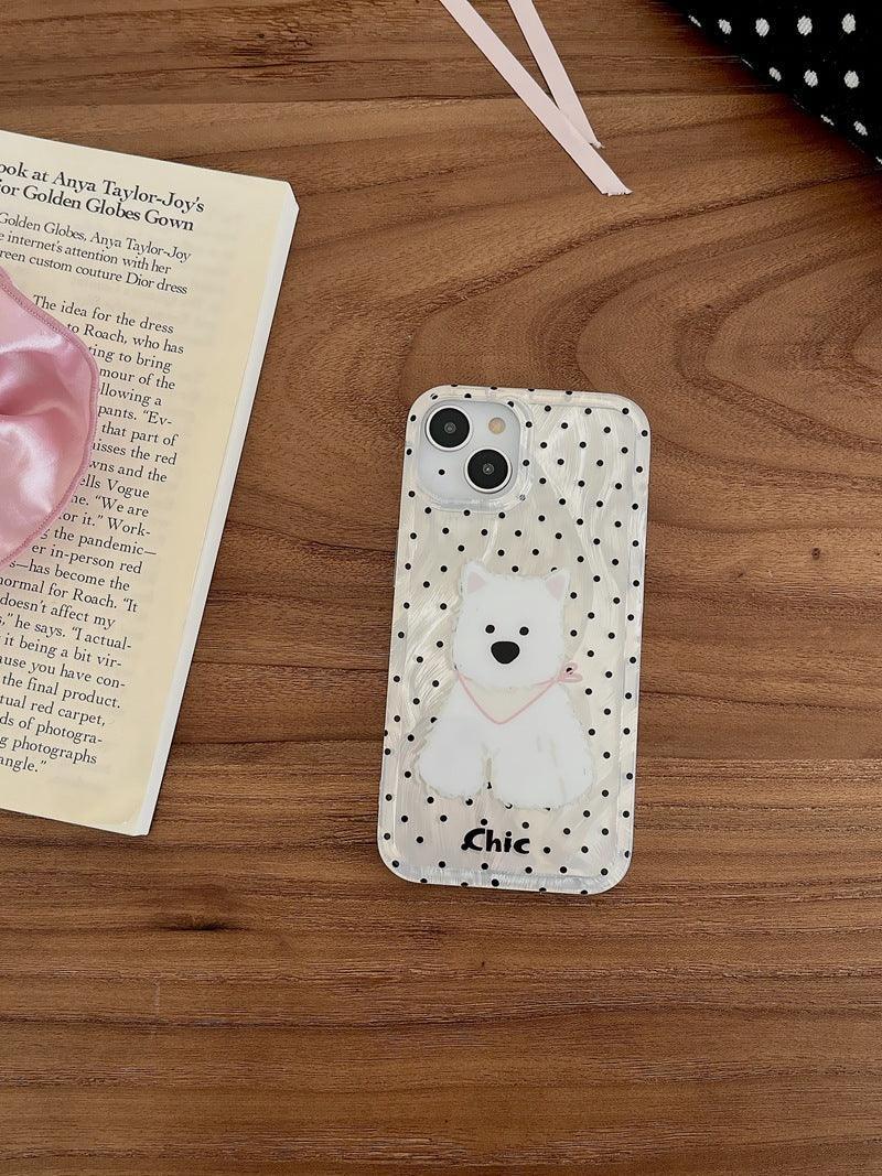Polka Dot West Highland iPhone Case - Viexta