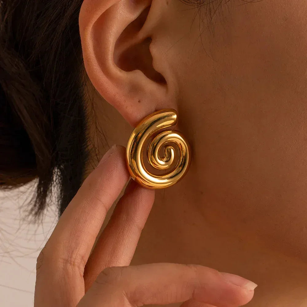 Stainless Steel Twisted Studs - Viexta