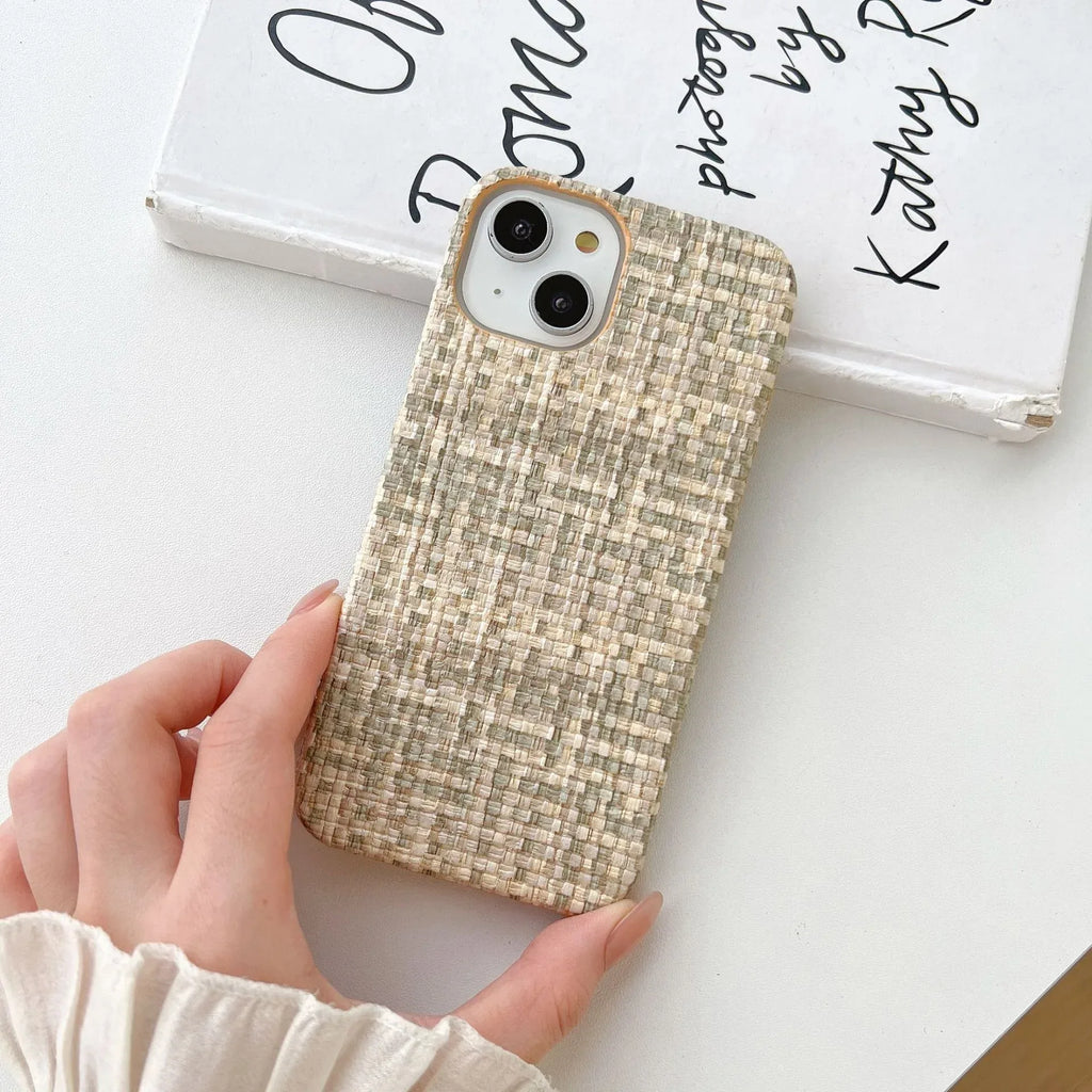Woven Plaid Mobile iPhone Case - Viexta