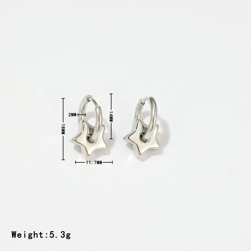 itanium-steel-star-earrings - Viexta