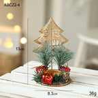 christmas-candlestick-golden-wrought-iron-window-decoration