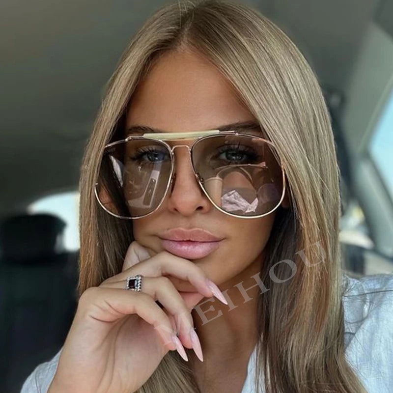 Metal Frame Pilot Sunglasses