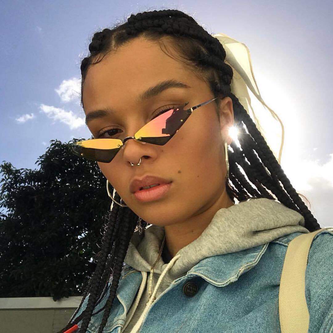 Fashion Cat Eye Sunglasses Women's Fashion Pop-Up Versatile Colorful Sunglasses Street Shot Sunglasses S8037