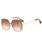 Luxury Oversized Rhinestones Sunglasses