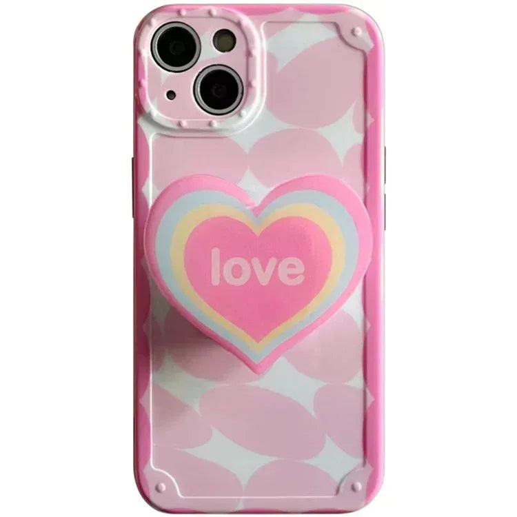 Girl Rainbow Love Bracket iPhone Case - Viexta