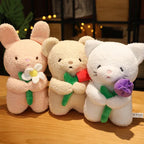 Rose Animal Cute Cat Bear Plush Doll - Viexta