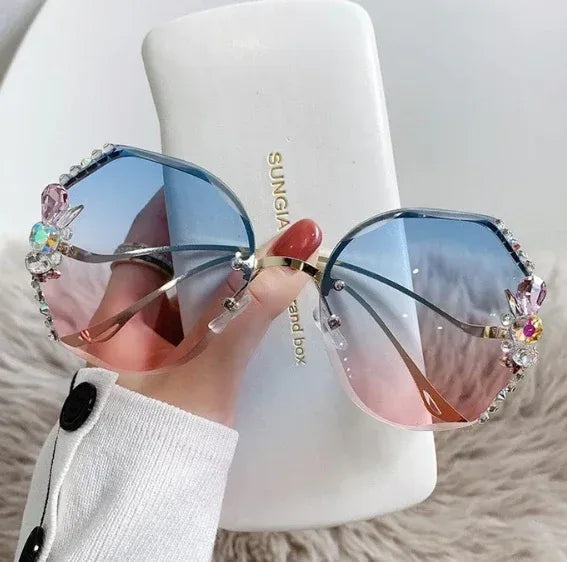 Rhinestone UV Resistant Sunglasses - Viexta