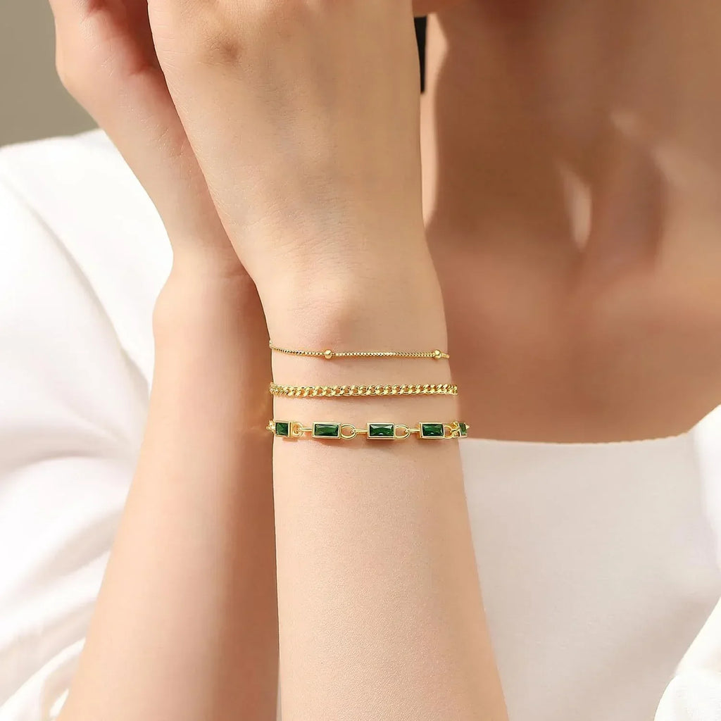 18k Plated Stacked Three-layer Bracelet - Viexta