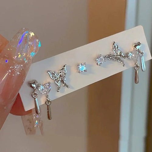 6piece set Butterfly Earrings - Viexta