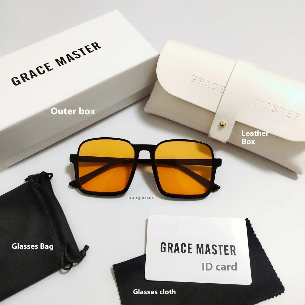 Women's Retro Square Semi-rimless Sunglasses - Viexta