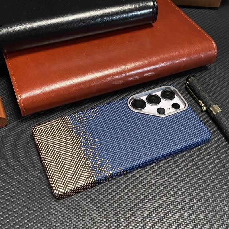Carbon Fiber Pattern Kevlar Pattern Magnetic Suction Drop-resistant Samsung case - Viexta