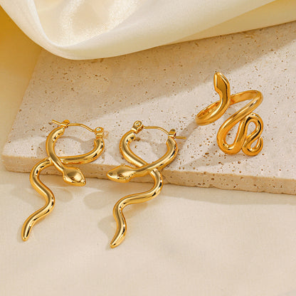 Stainless Steel Snake Earrings