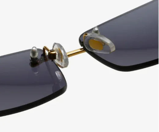 Rimless Square Plate Sunglasses - Viexta