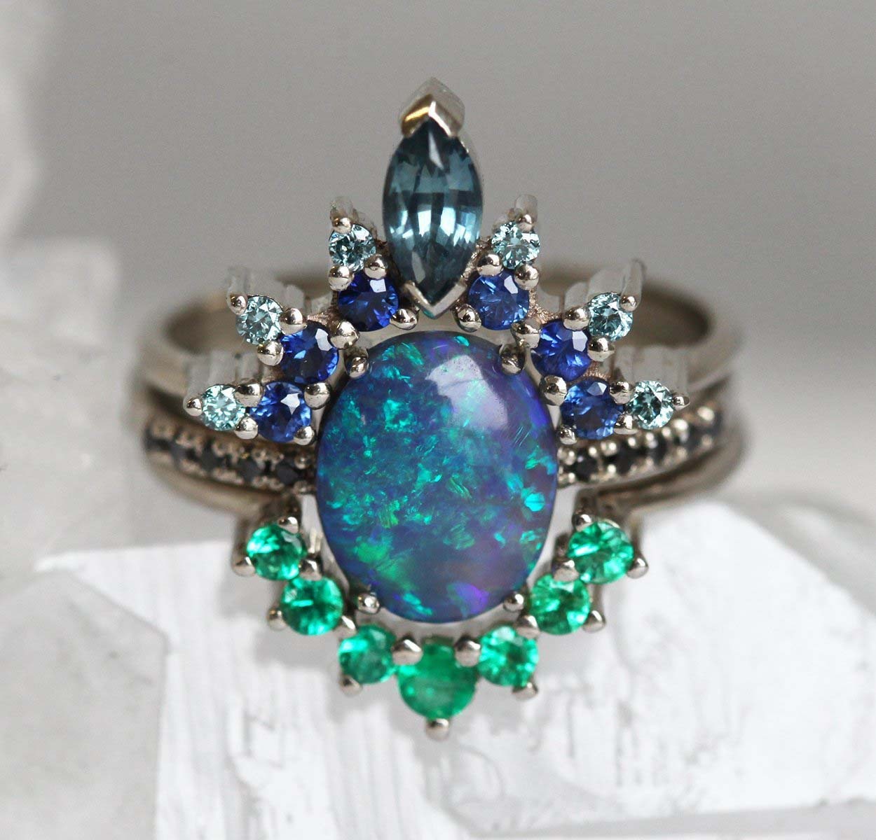 Peacock Blue Ring