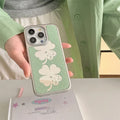 Korean Summer Lucky Four-leaf Clover iPhone Case - Viexta