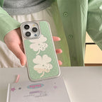 Korean Summer Lucky Four-leaf Clover iPhone Case