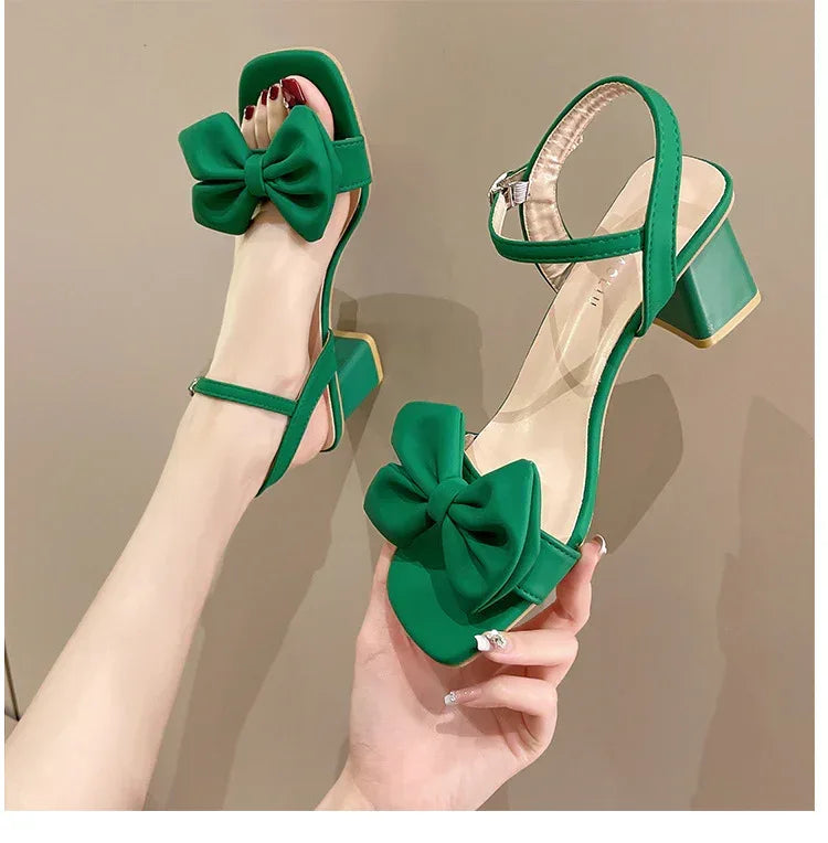 Bowknot Chunky Heel - Viexta