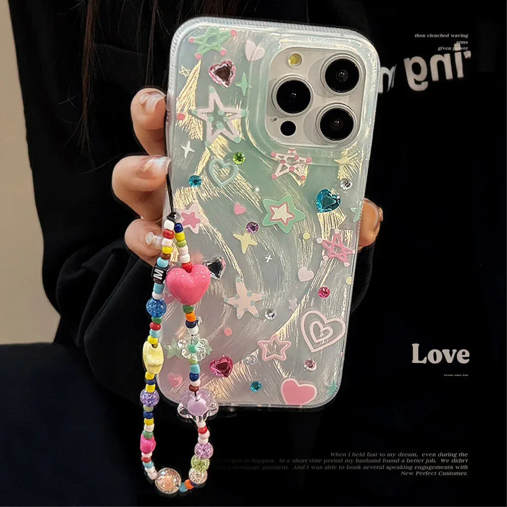 colorful-star-dopamine-chain-phone-case - Viexta
