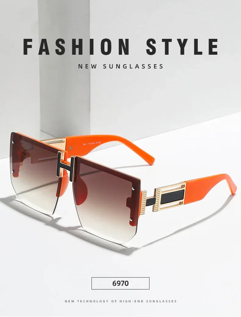 Retro Big Square Rim Glasses - Viexta