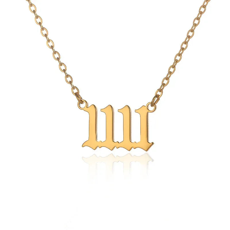 18k 11:11 Pattern Necklace - Viexta