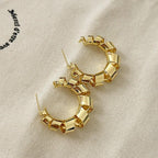 Retro Hong Kong Golden Versatile Earrings - Viexta