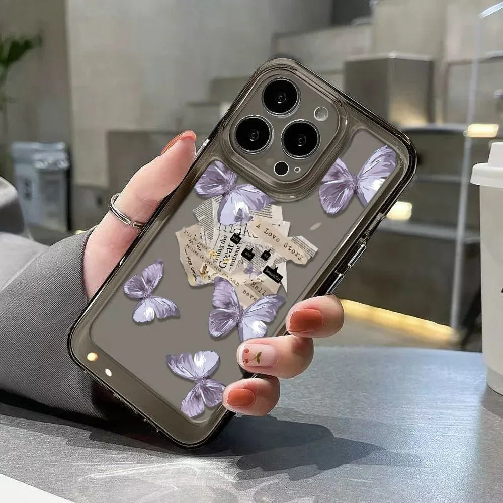 Purple Butterfly Silicone iPhone Case - Viexta