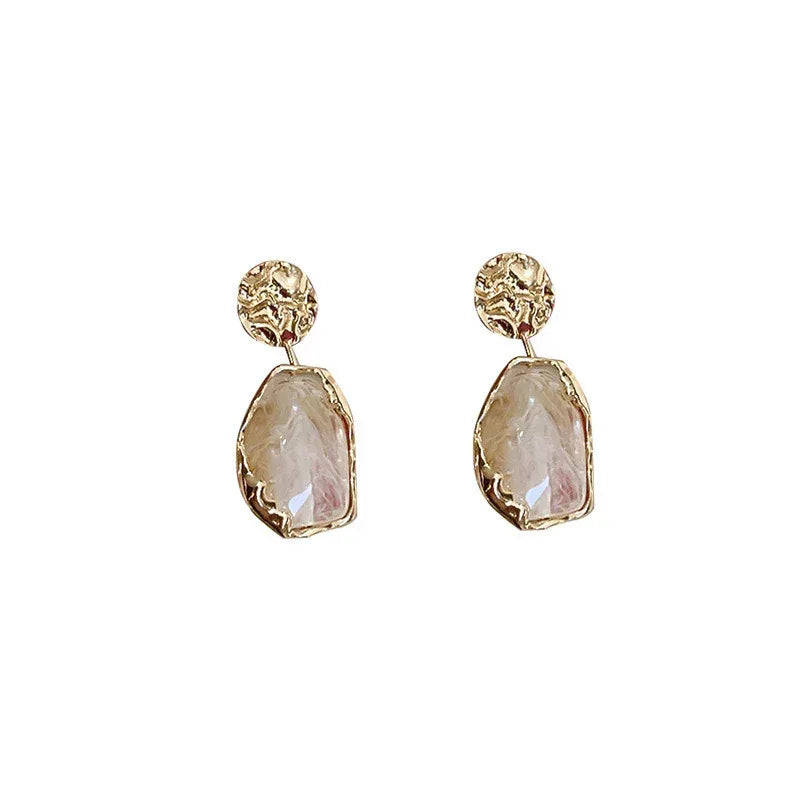 Retro Maillard Irregular Earrings - Viexta
