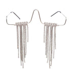 Frameless Metal Long Diamond Pendulum Glasses - Viexta