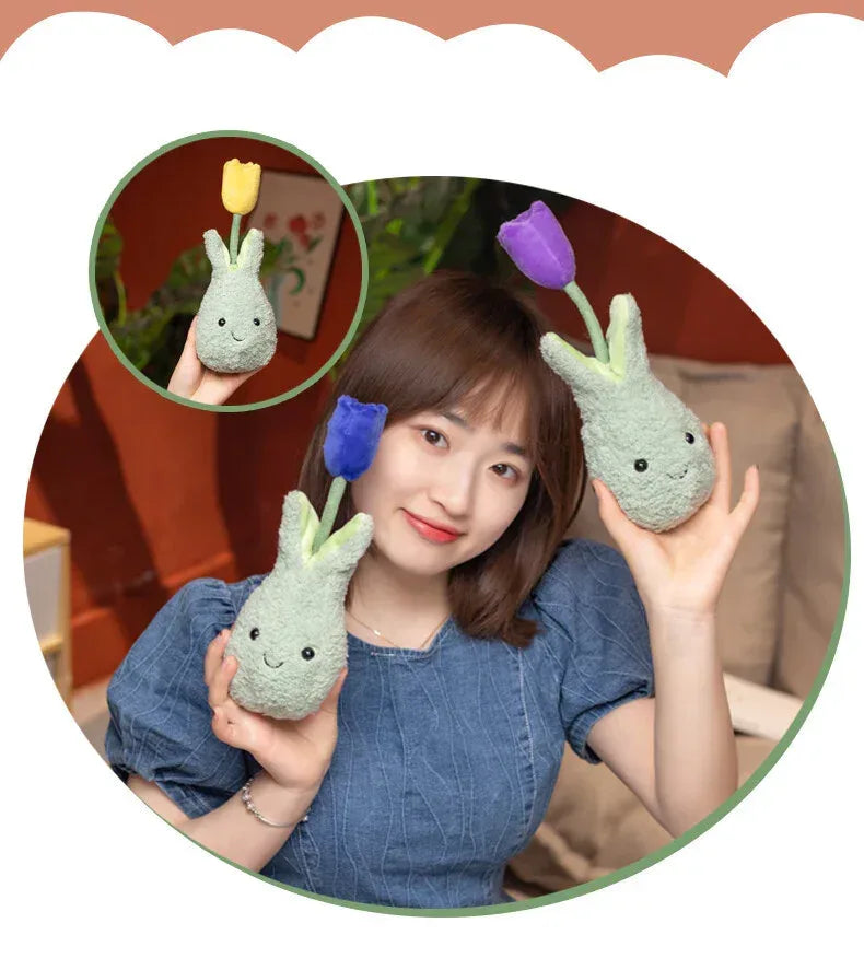 Tulip Potted Plush Toy Doll - Viexta