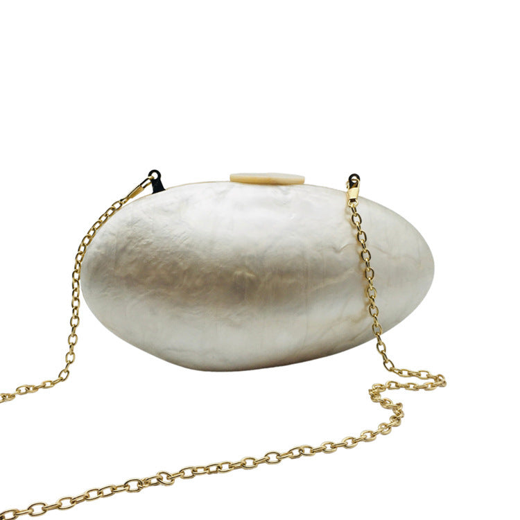 Shell Color Acrylic Dinner Clutch