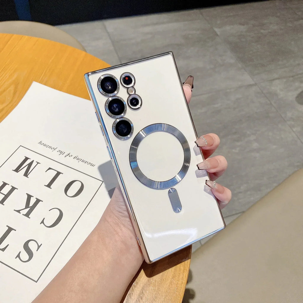 Magnetic S23FE Electroplating Lens Samsung Protective Cover - Viexta