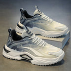 Lace-up Thick-soled Sneakers For Men - Viexta