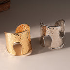 Metallic Textured Pleated Bangle