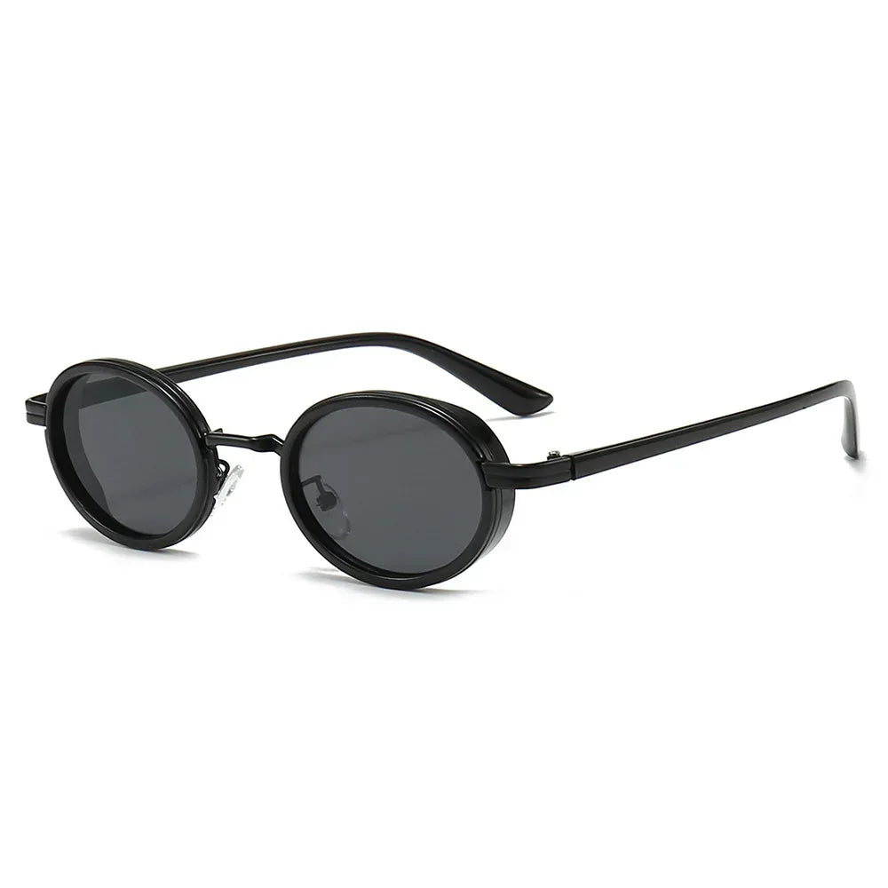 retro-style-steampunk-metal-oval-small-sunglasses - Viexta