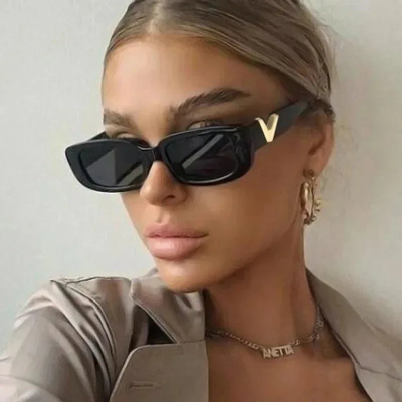 Square-rimmed Glasses White Frame Sunglasses - Viexta