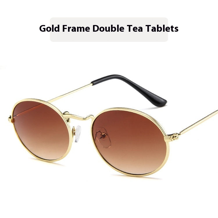 Sun Protection Trend Retro Oval Sun Glasses