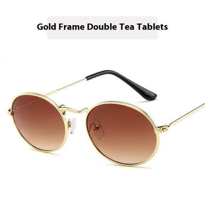 Sun Protection Trend Retro Oval Sun Glasses