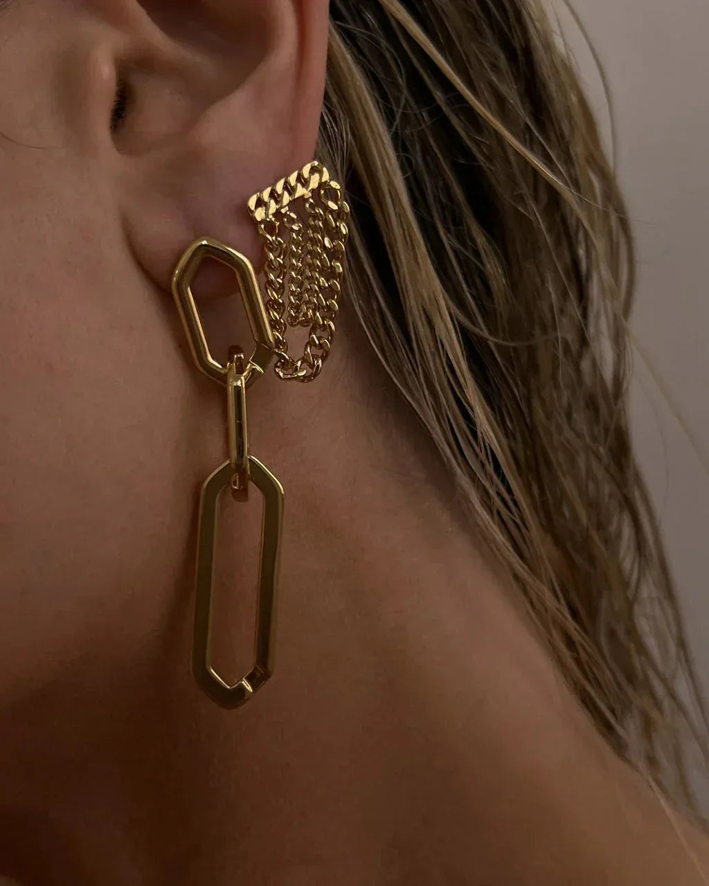 Titanium Steel Tassel Earrings - Viexta