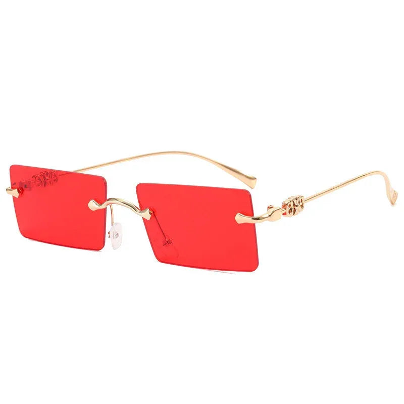 Fashion Rimless Cut Edge Gradual Sunglasses - Viexta