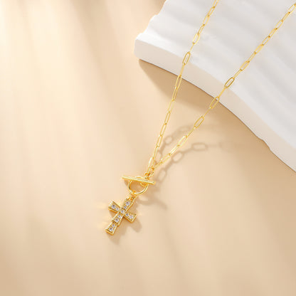 Micro Inlaid Zircon Gold-plated Necklace