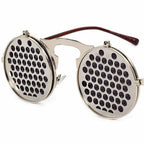 Men's Casual Retro Metal Punk Steam Flip Sunglasses - Viexta