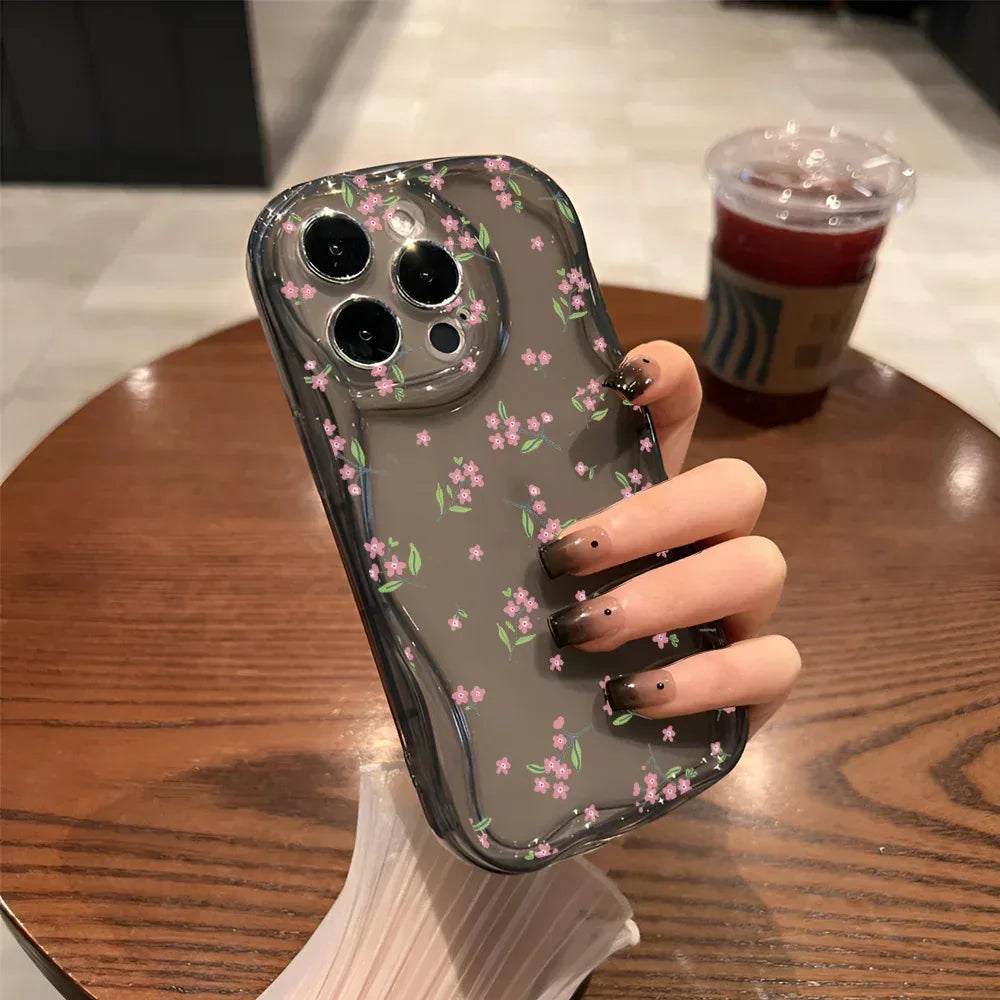 Cream Pattern Transparent iPhone Case - Viexta