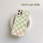 Checkerboard Flower Smile iPhone Case - Viexta