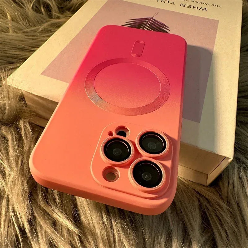 Liquid Silicone Two-tone Gradient iPhone Case - Viexta