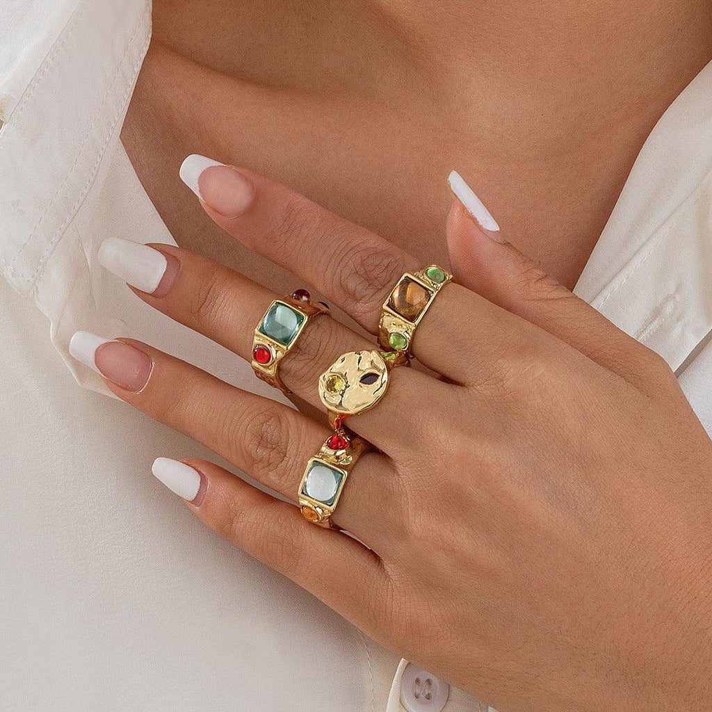 Diamond Gemstone Ring Suit - Viexta